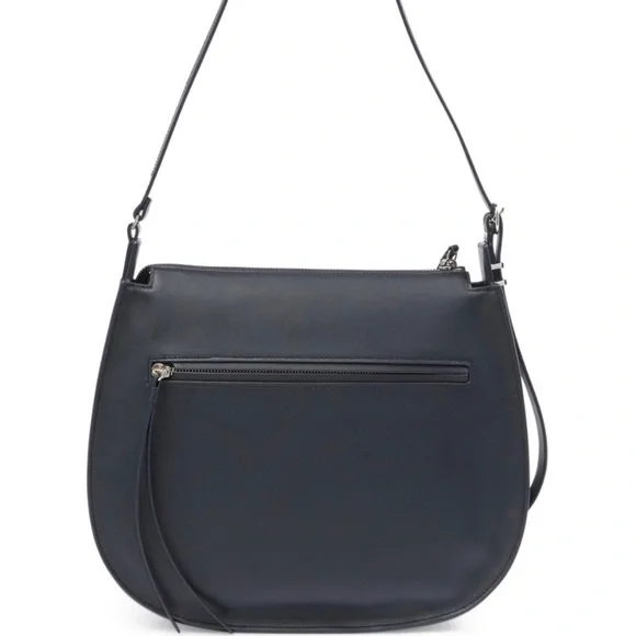 ALLSAINTS Cooper Hobo Leather Shoulder Bag in Navy - Picture 3 of 5